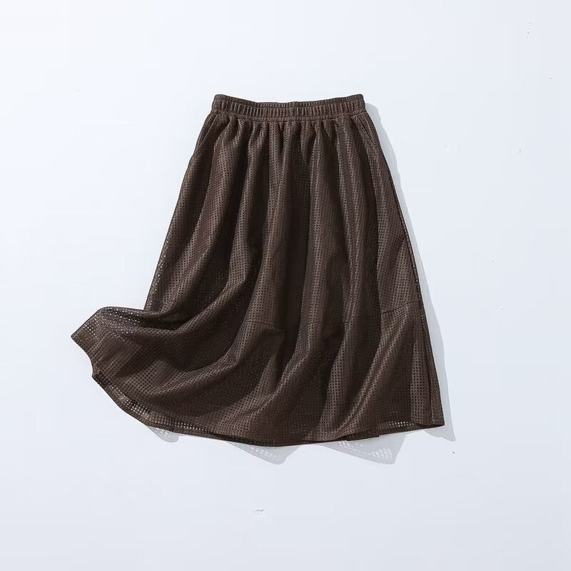 Young Casual French Skirt Autumn High Waist Slimming A line Skirt Wild Mid Skirt Women