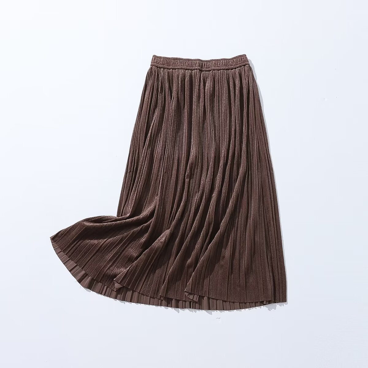 Office Velvet Texture Slim Skirt Fall High Waist Midi Skirt Fall Elegant A line Skirt Women