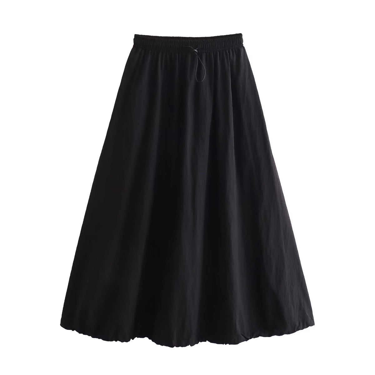 Spring Women Clothing Wind Speed Dry Tooling Large Swing Drawstring Bud Elastic Waist Skirt