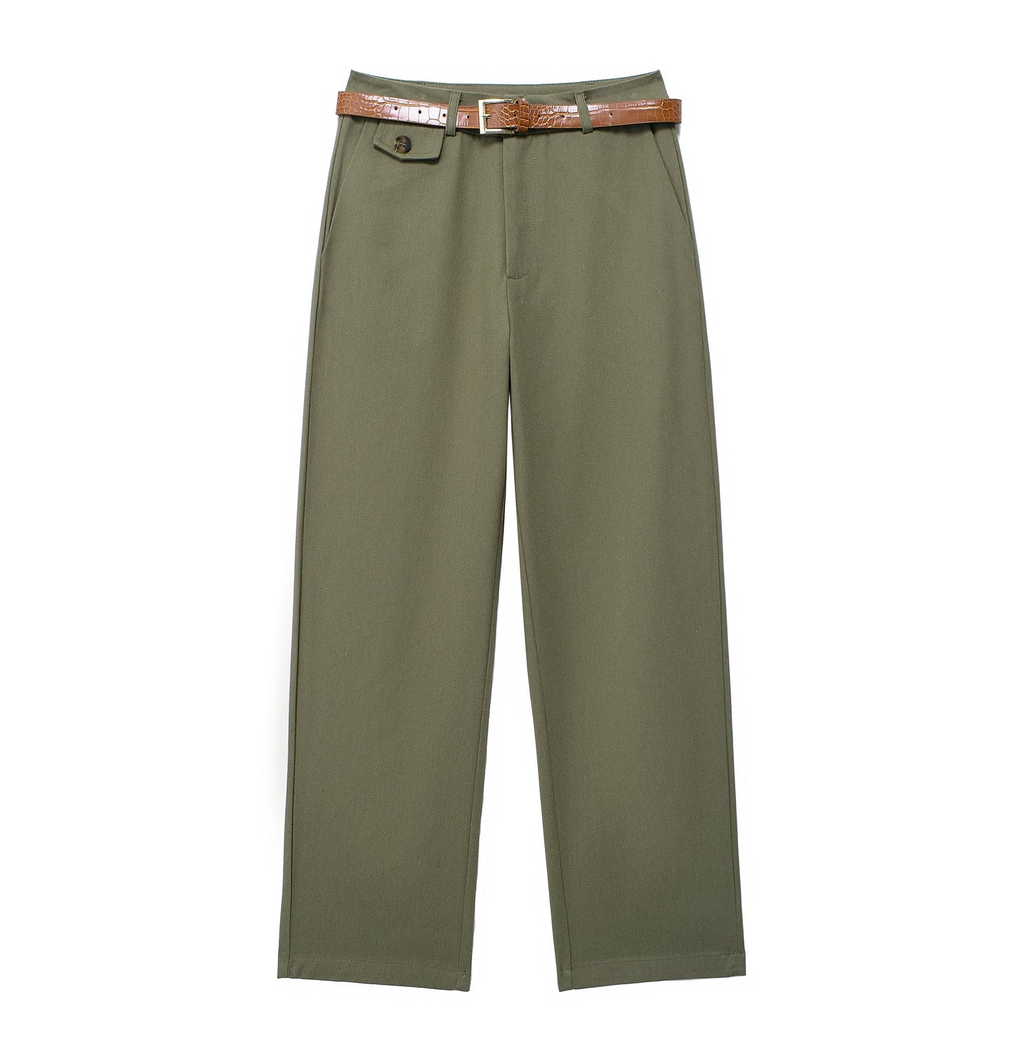 Street With Belt Casual Wide Leg Pants