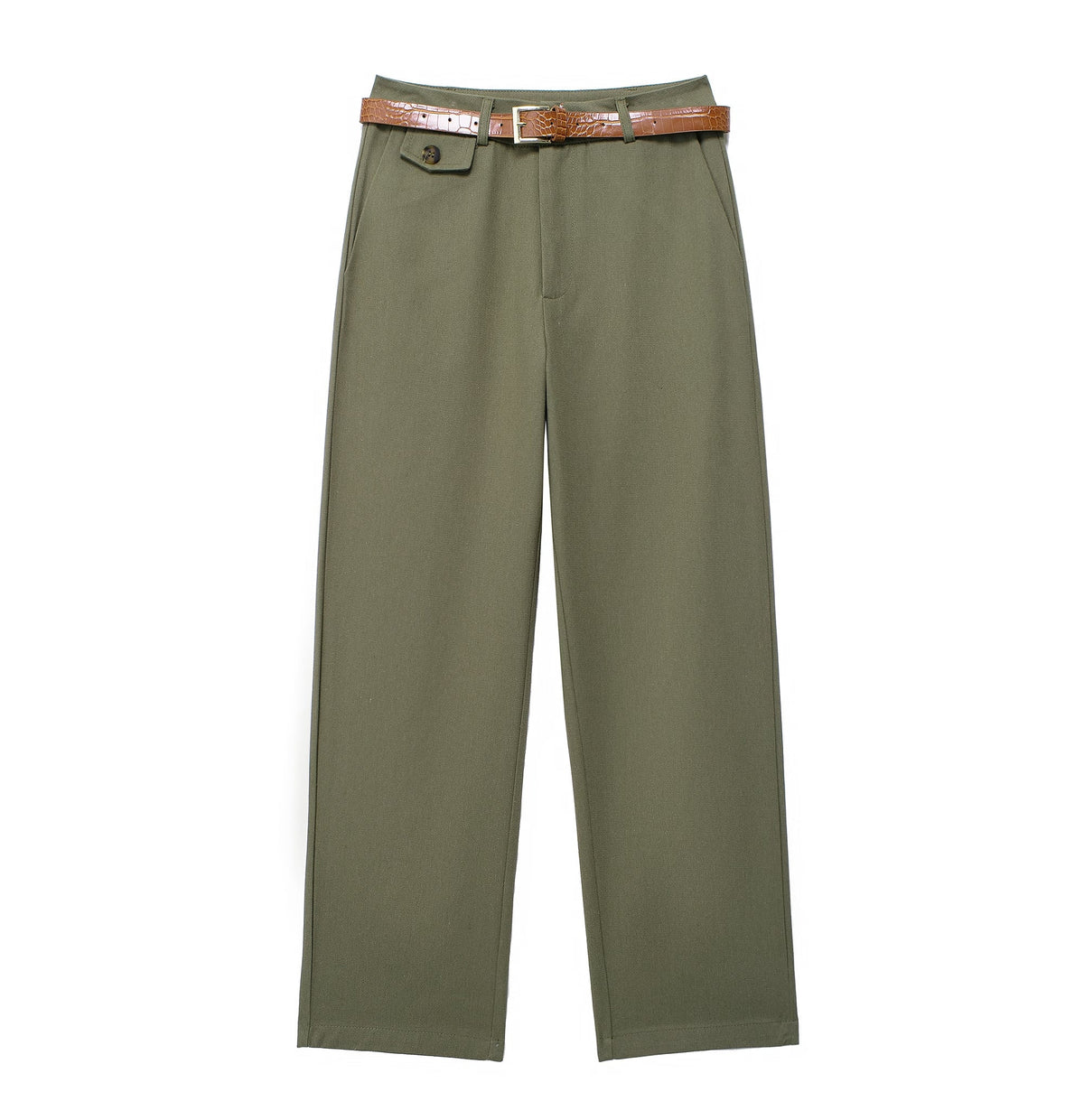 Street With Belt Casual Wide Leg Pants