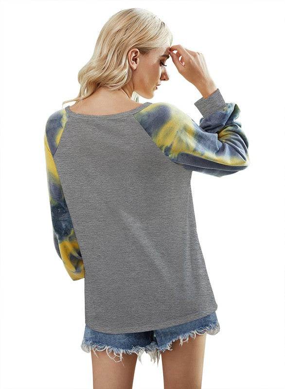 Round Neck Long Sleeve Loose Top