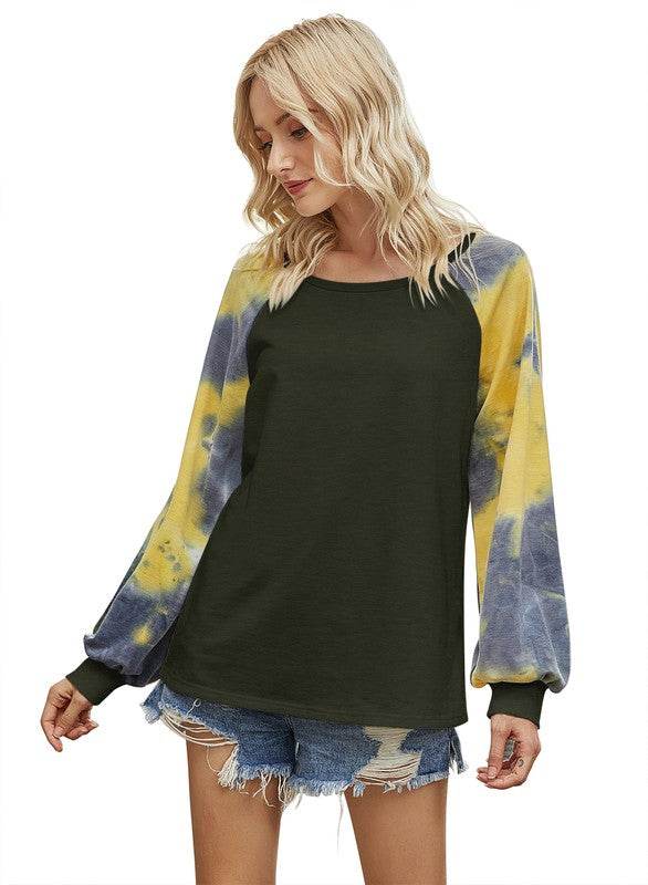 Round Neck Long Sleeve Loose Top