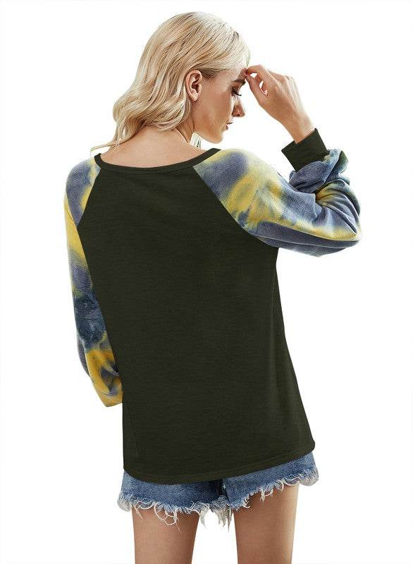 Round Neck Long Sleeve Loose Top