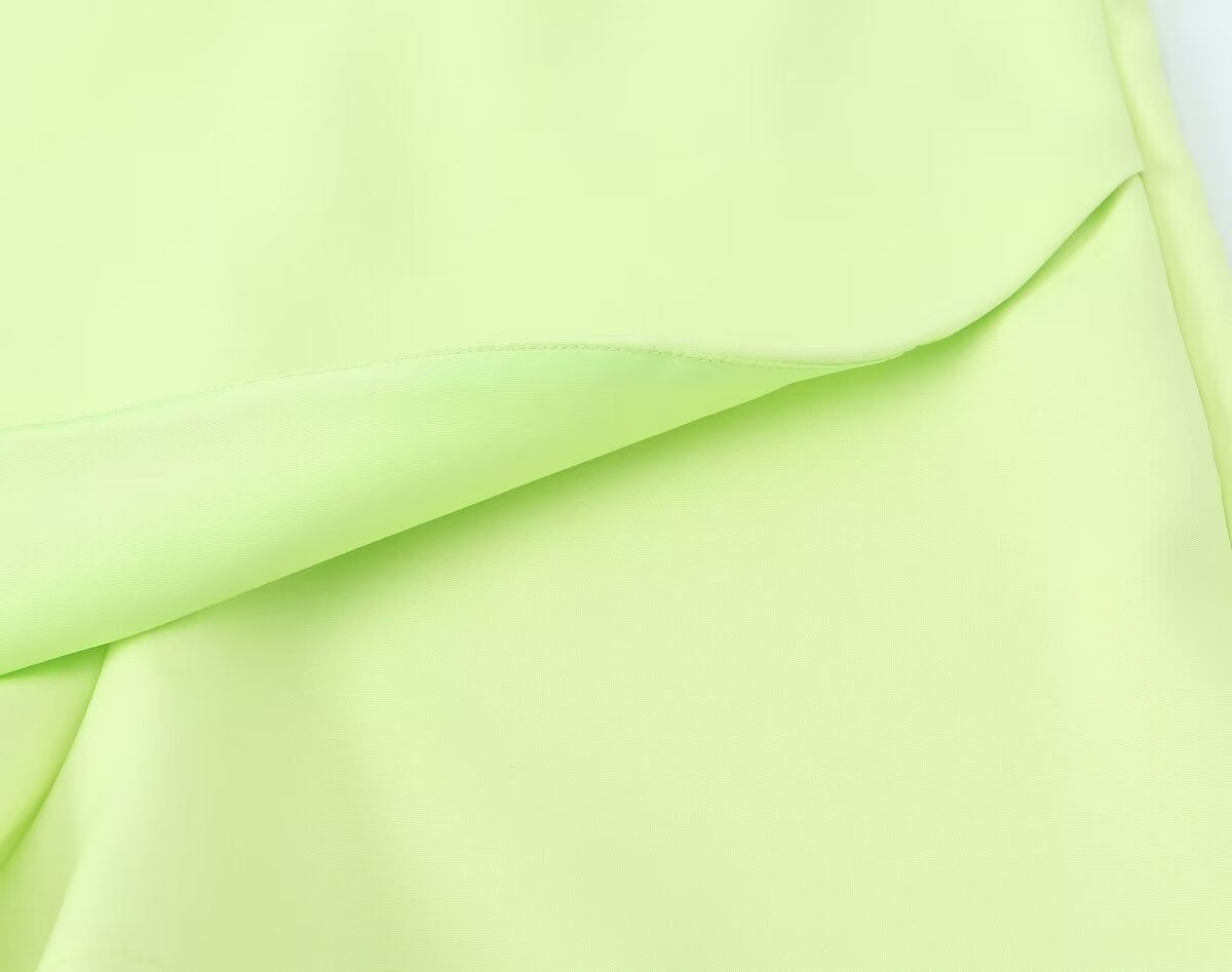 Women Clothing All Match Solid Color Asymmetric High Waist Casual Wide Leg Short Culottes