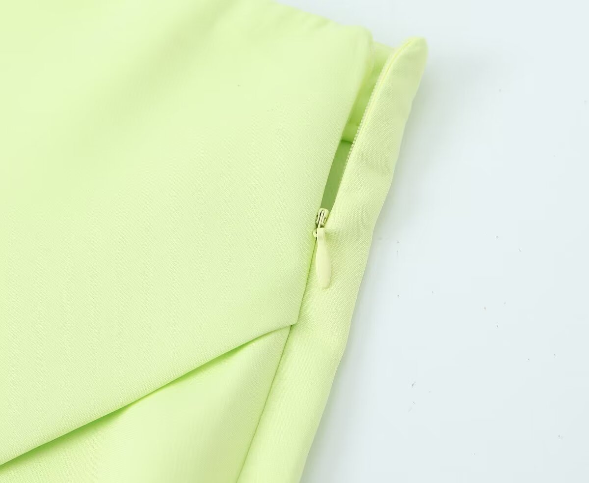 Women Clothing All Match Solid Color Asymmetric High Waist Casual Wide Leg Short Culottes