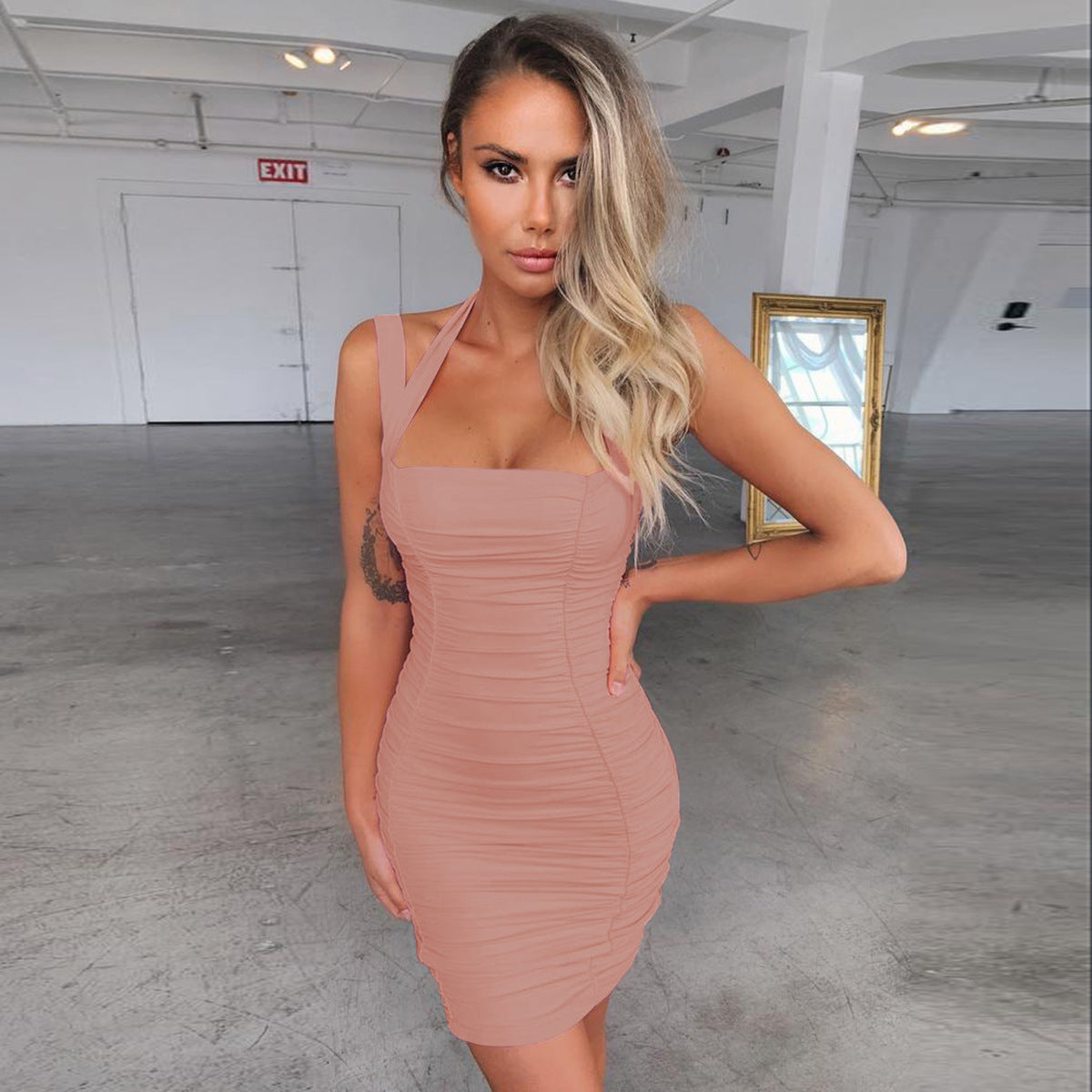 Ebaysmt Women Clothing Sexy Backless Halter Hip Dress
