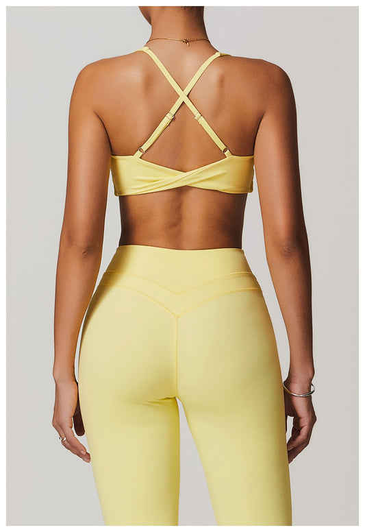 Sollinarry Brushed Tight Back Yoga Bra Women Running Workout Exercise Underwear Yoga Clothes Outerwear Top