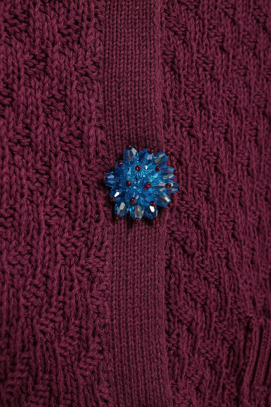 Autumn Women Street Jewelry Button Decoration Knitted Coat