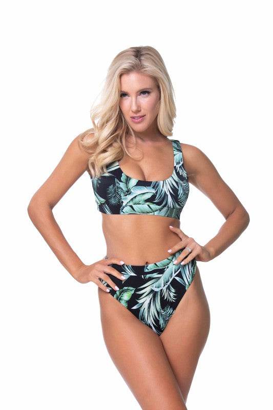RIBBED ELASTIC BAND BIKINI SET