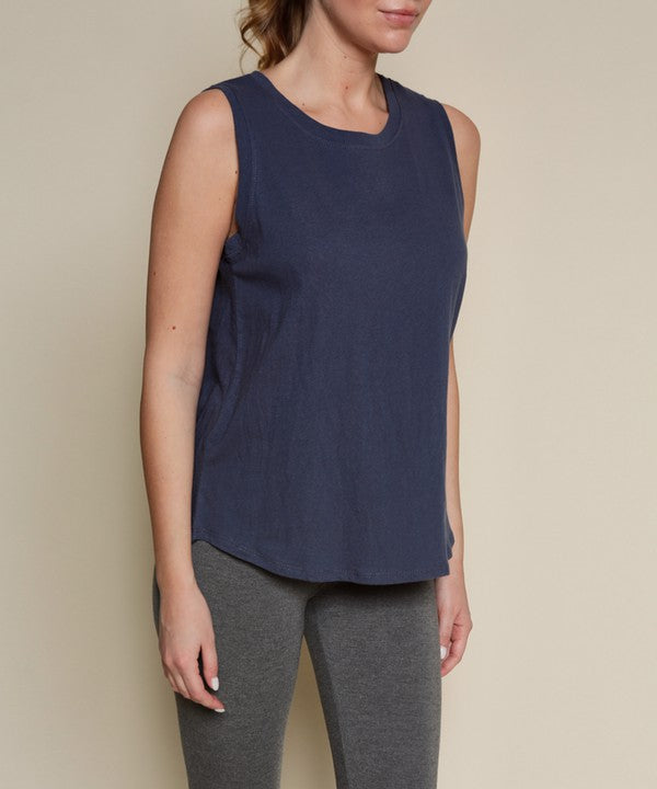 RECYCLED COTTON MUSCLE TANK