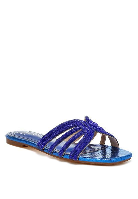 Dindy Rhinestone Cut Out Flats