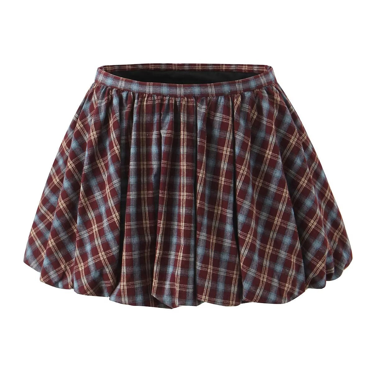 Preppy Plaid Pettiskirt for Women Early Autumn All Matching Slim Fit Short Skirt