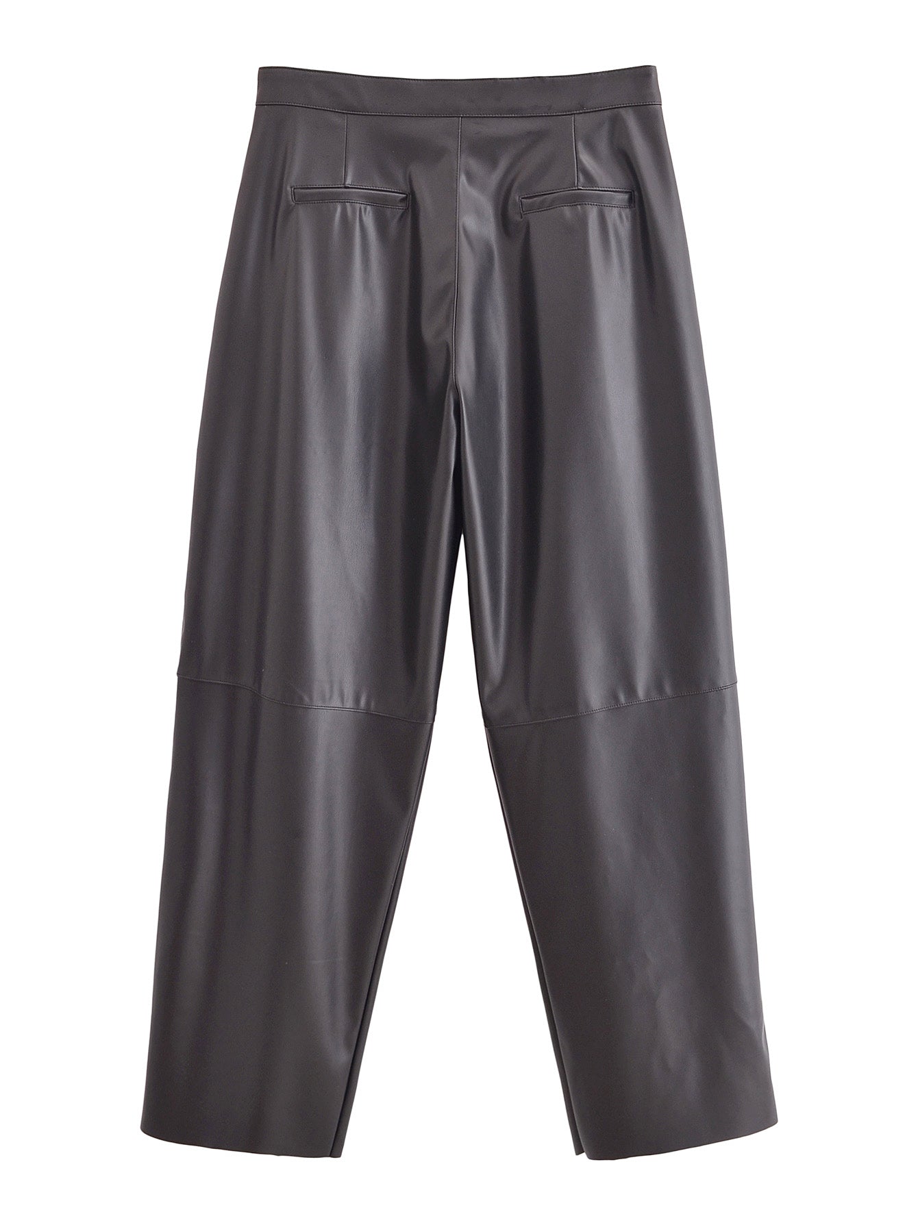 Women All Match Leather Balloon Trousers