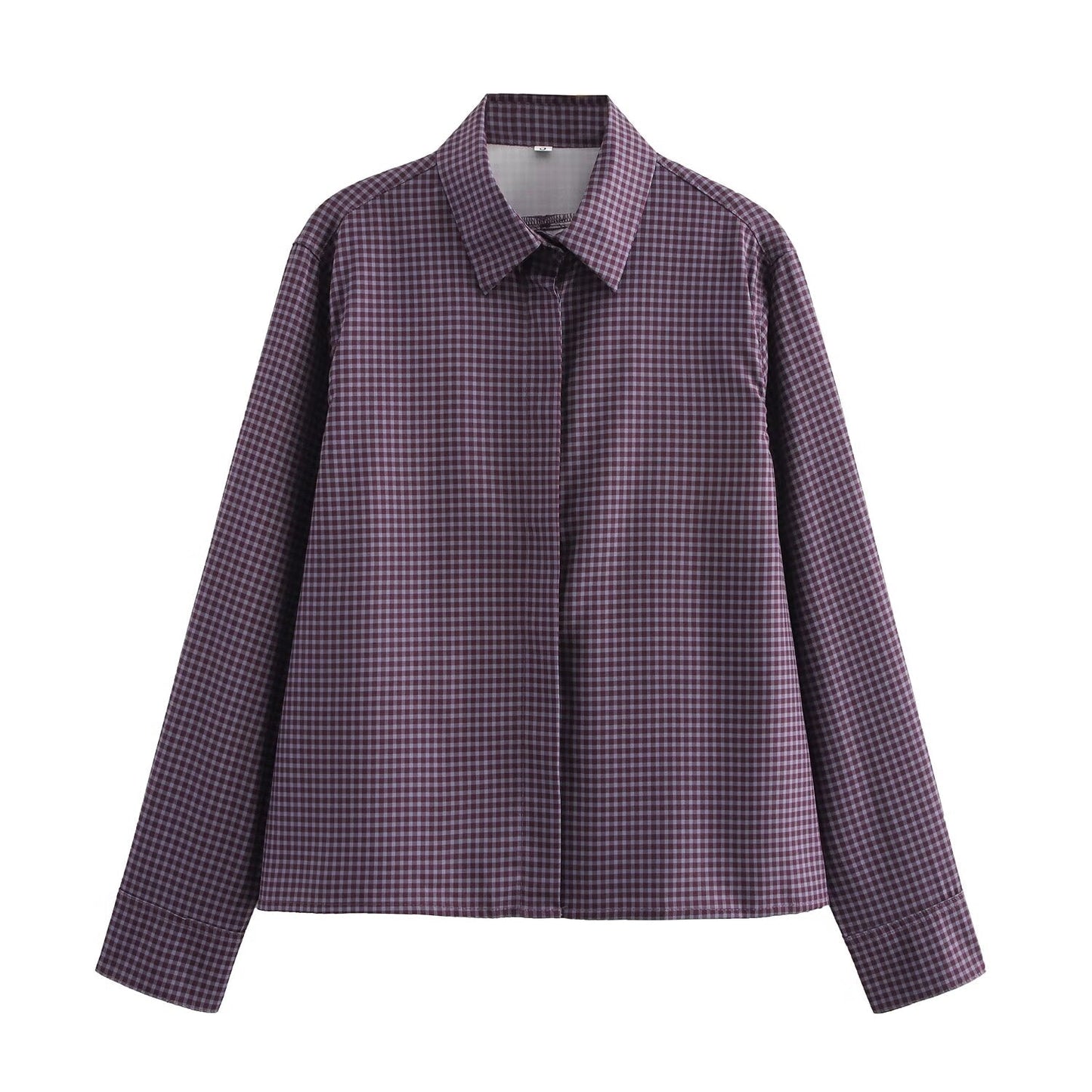 Winter Women Clothing Street Casual Top Plaid Shirt