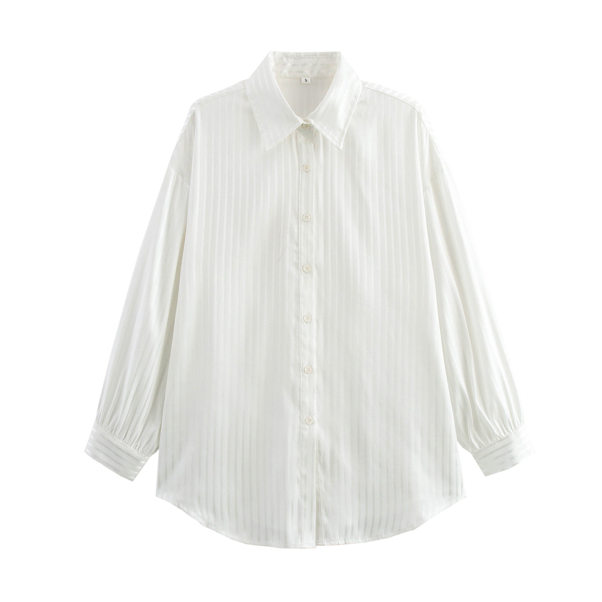 Summer Women White Silky Sunscreen Long Sleeve Loose Shirt Women