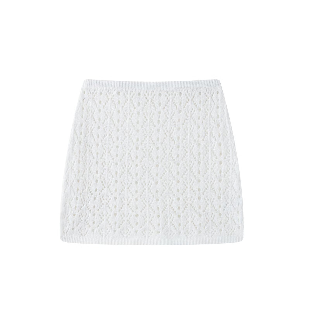 Women Clothing See through Hollow Out Cutout out Short Sexy Mid Length Skirt