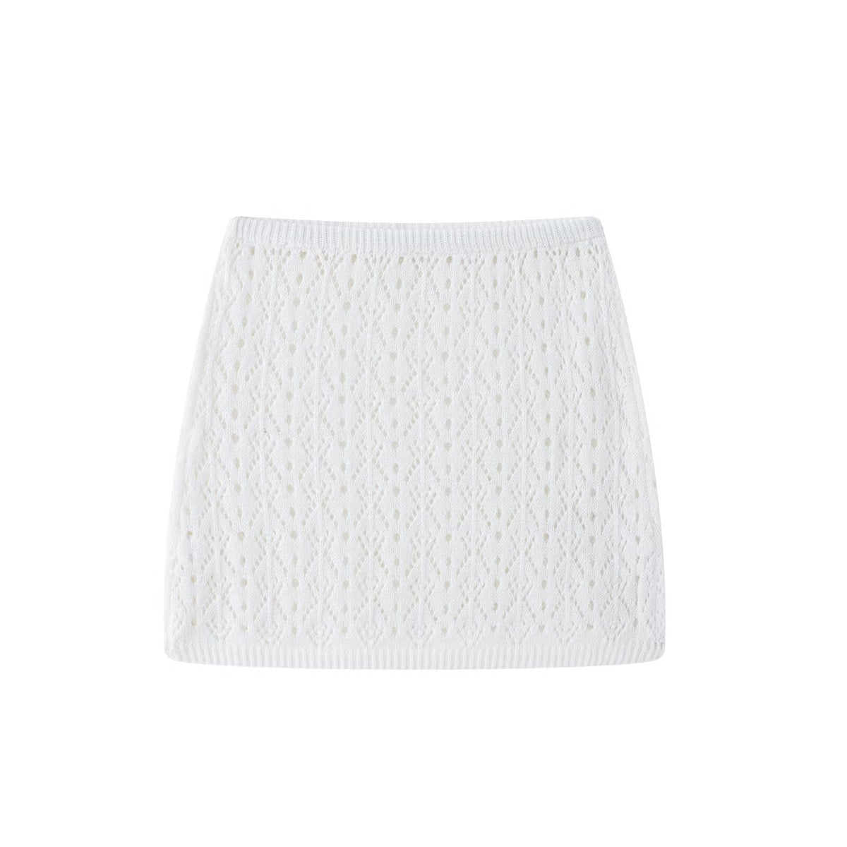 Women Clothing See through Hollow Out Cutout out Short Sexy Mid Length Skirt