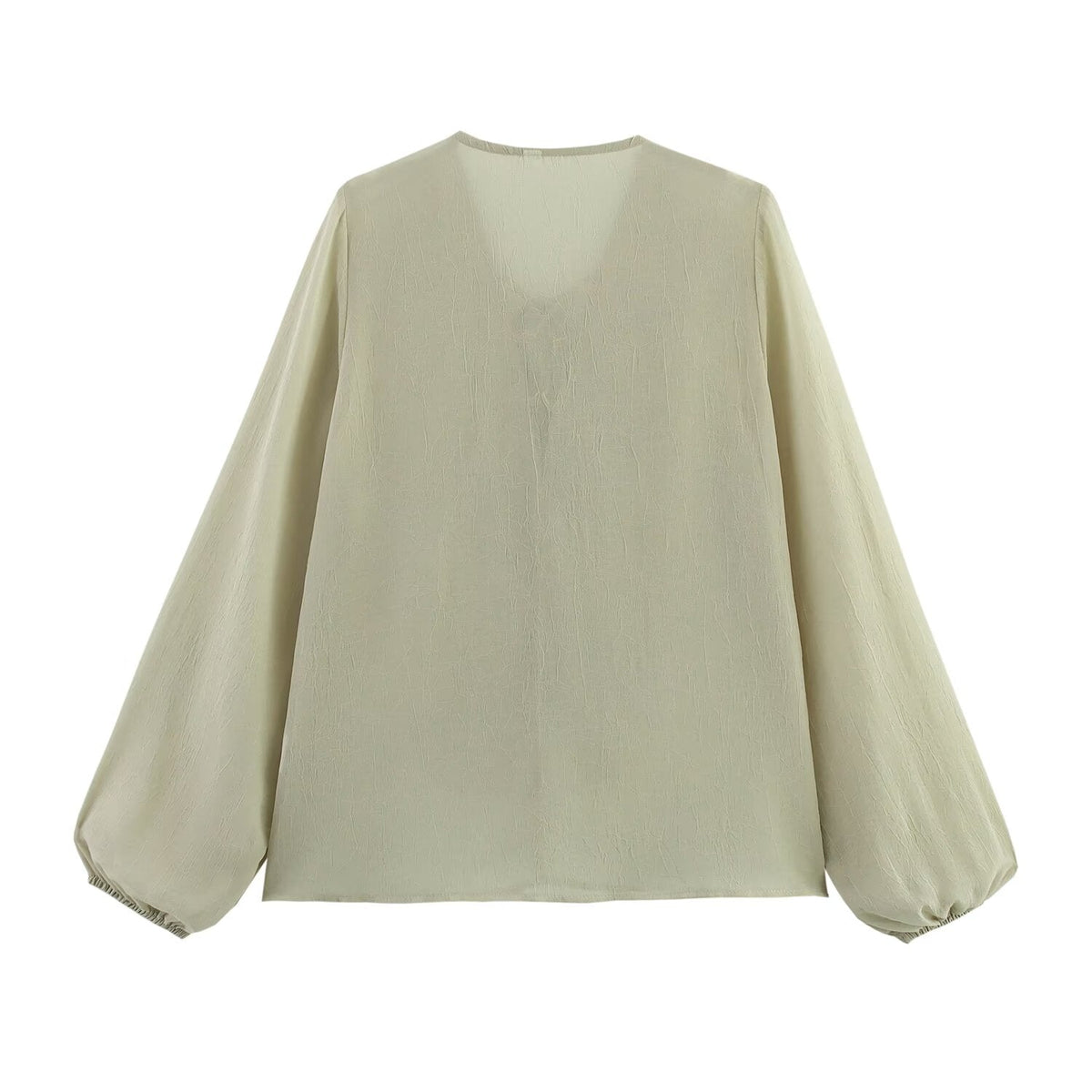Women Clothing Spring Summer Casual Laminated Decoration Translucent Shirt