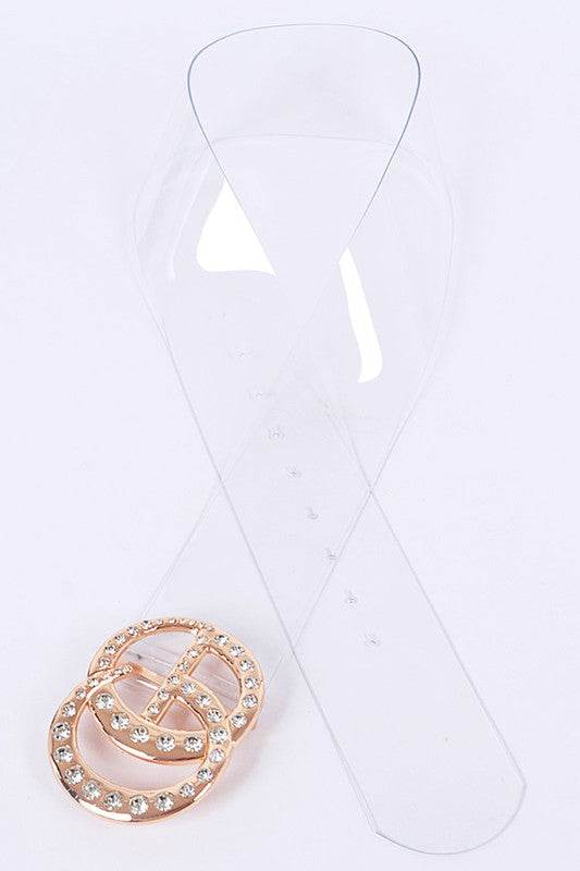 Crystal Logo Clear PVC Belt