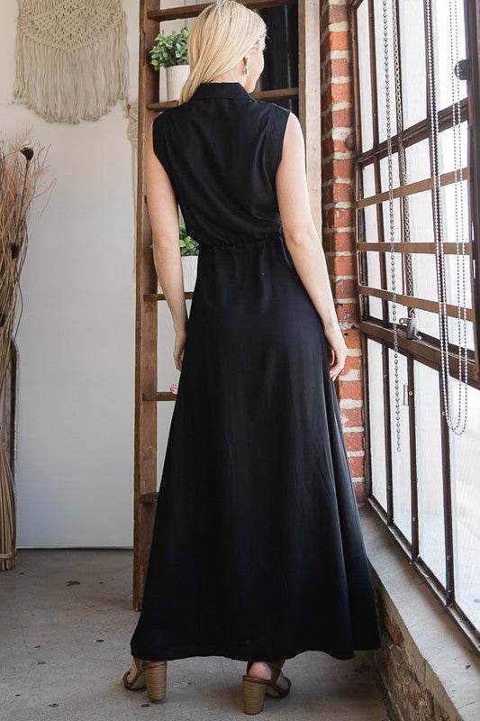 BUTTON DOWN MAXI DRESS