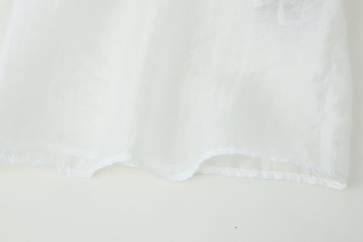 Women Pleated Decorative Stitching Mid Waist Midi Skirt