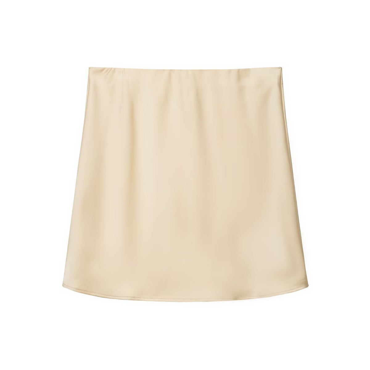 Summer Women Clothing Slim Fitting Simple Sexy High Waist Satin Skirt