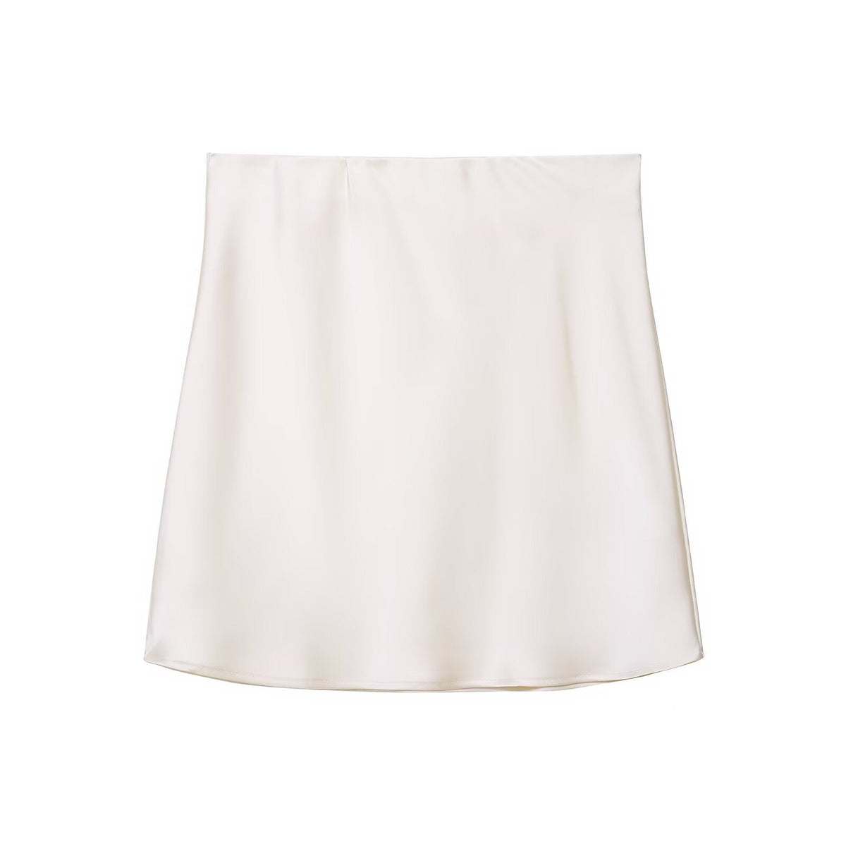 Summer Women Clothing Slim Fitting Simple Sexy High Waist Satin Skirt