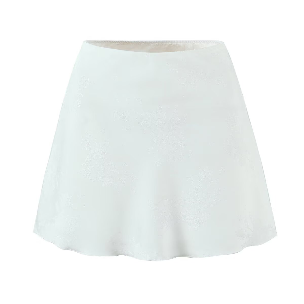 Women Clothing Western French Jacquard Satin Skirt