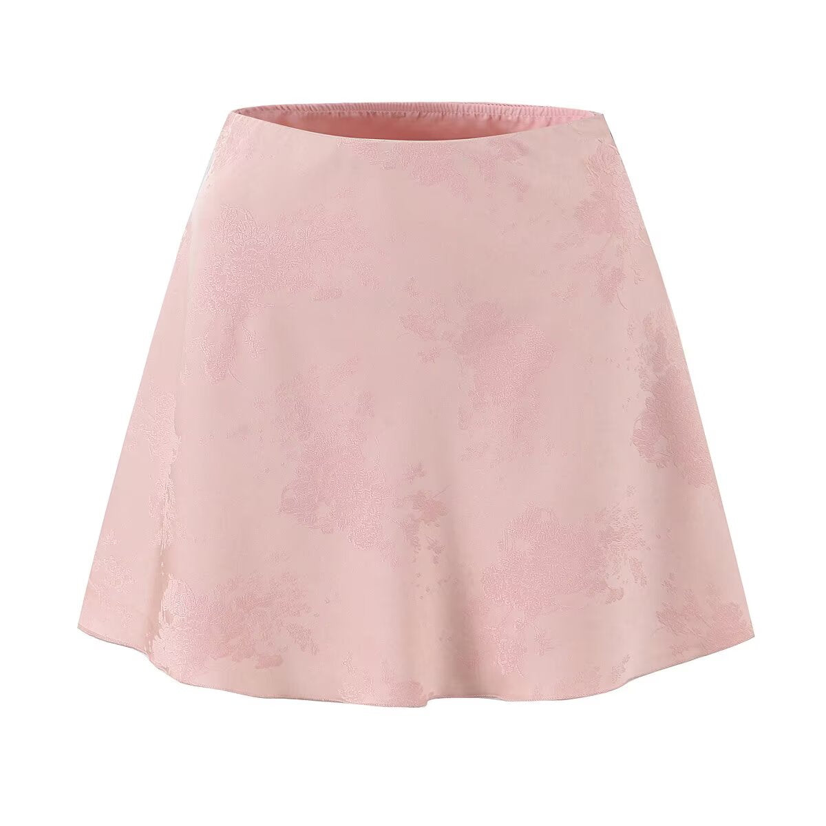 Women Clothing Western French Jacquard Satin Skirt