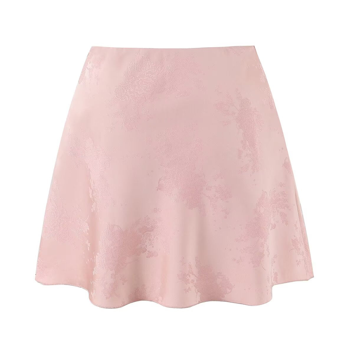 Women Clothing Western French Jacquard Satin Skirt