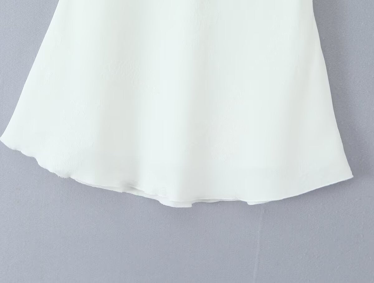 Women Clothing Western French Jacquard Satin Skirt