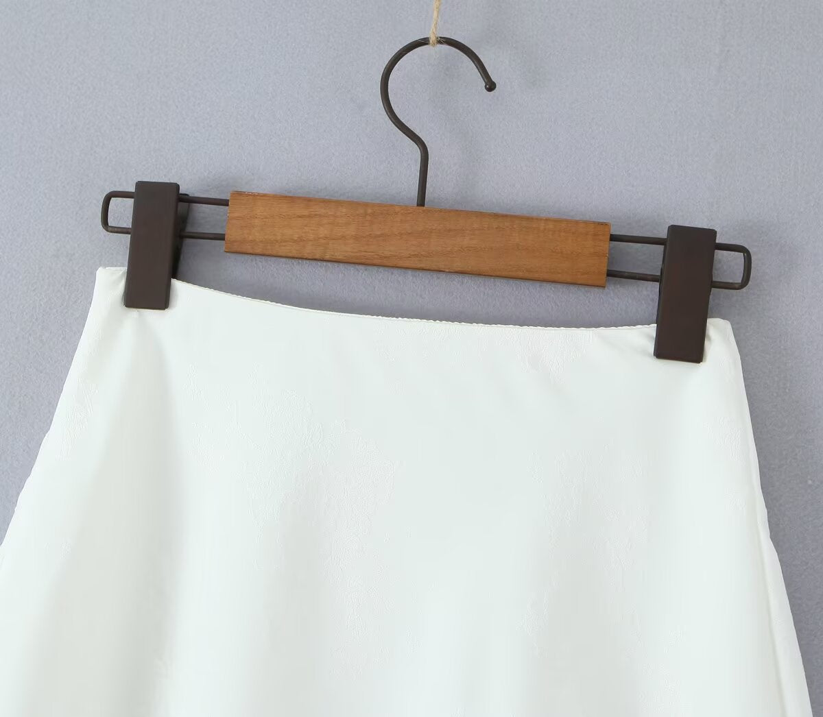 Women Clothing Western French Jacquard Satin Skirt