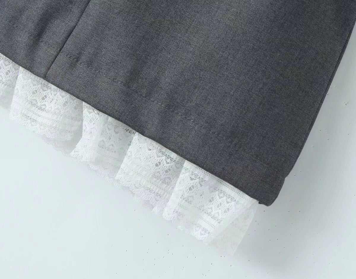 Women Clothing Classic Lace Stitching Bud Skirt Pettiskirt