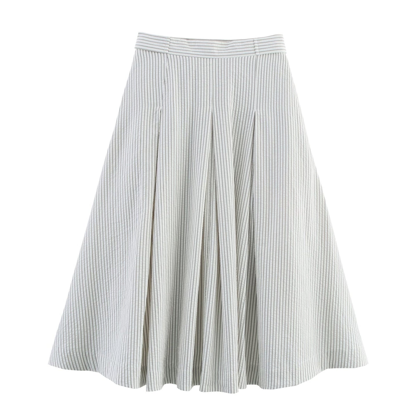 Summer Women Clothing Fashionable Simple Stripe A Word Midi Skirt