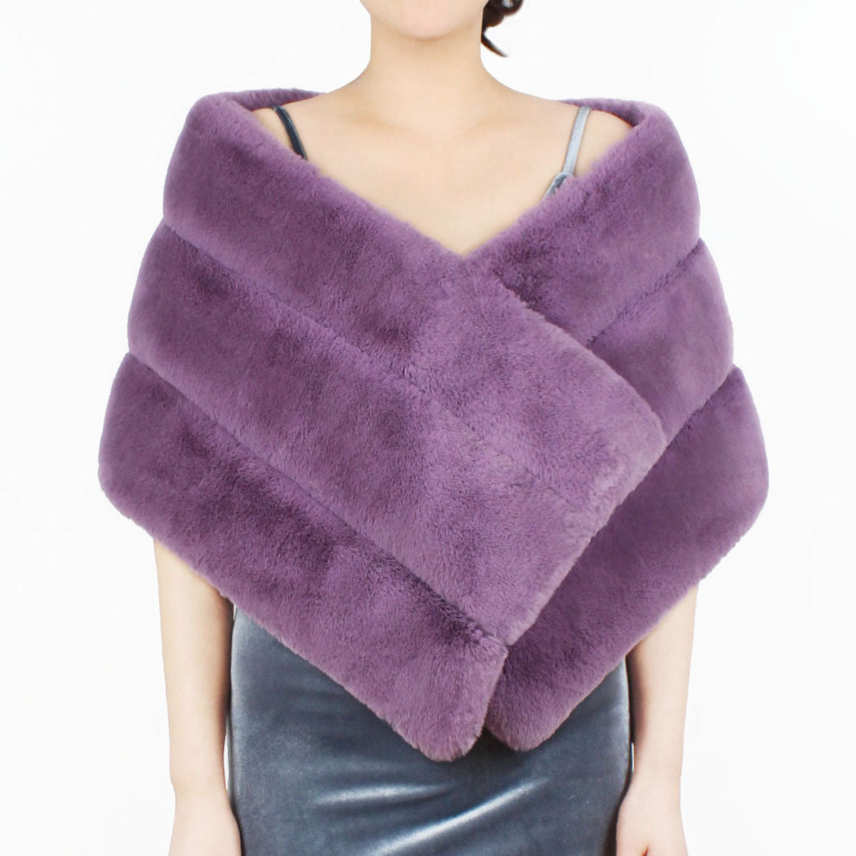 Autumn Winter Real Shot Faux Fur Shawl Fur Cape Women Jackets Shoulder