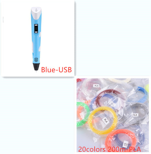 3D print pen 3D pen two generation graffiti 3D stereoscopic paintbrush