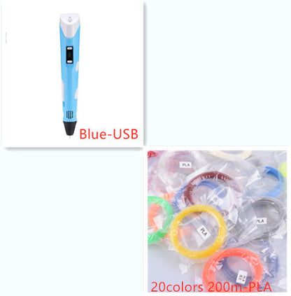 3D print pen 3D pen two generation graffiti 3D stereoscopic paintbrush