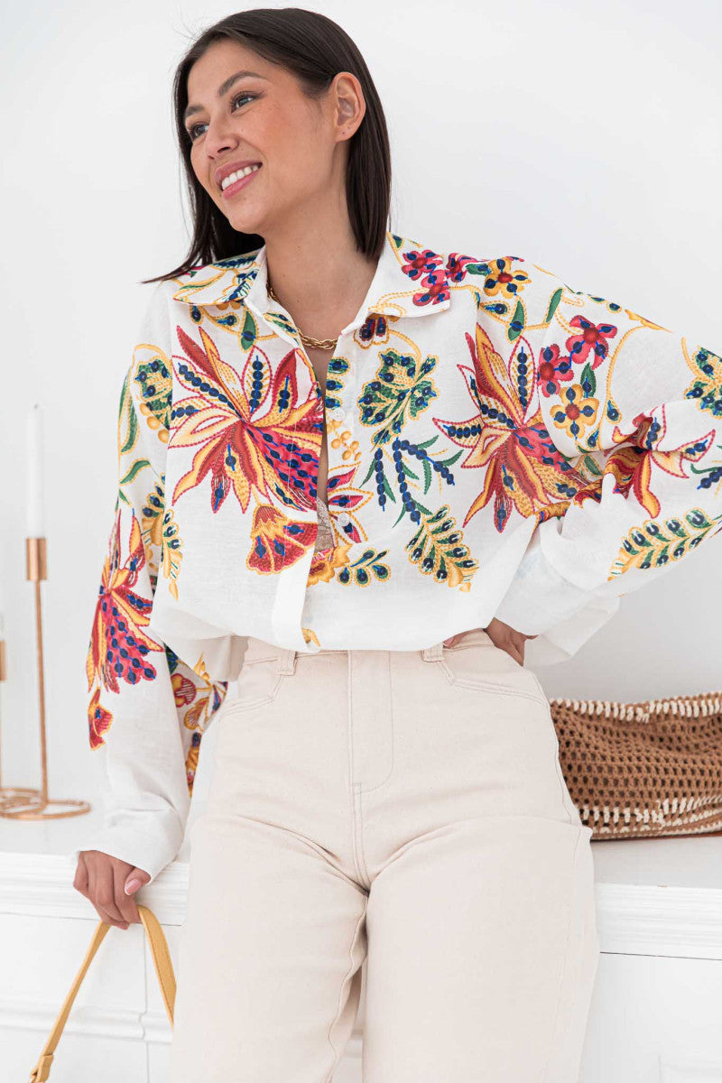 Autumn Positioning Printing Women Loose Casual Long Sleeved Shirt Women