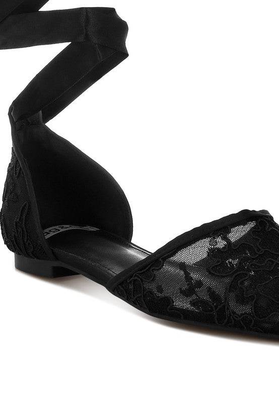 Shrami Pearl & Rhinestone Strap Flat Sandals