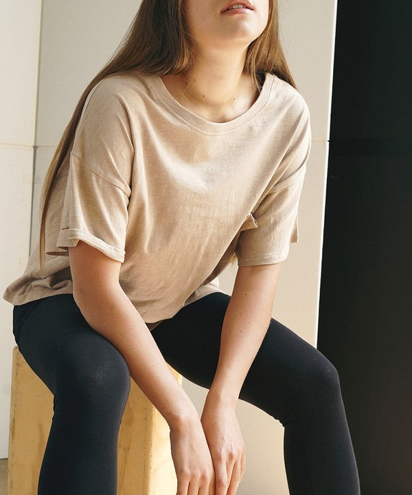 POCKET OVERSIZE CROP T