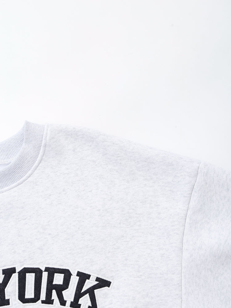 Women Clothing Autumn Simple Character Embroidery Sweatshirts