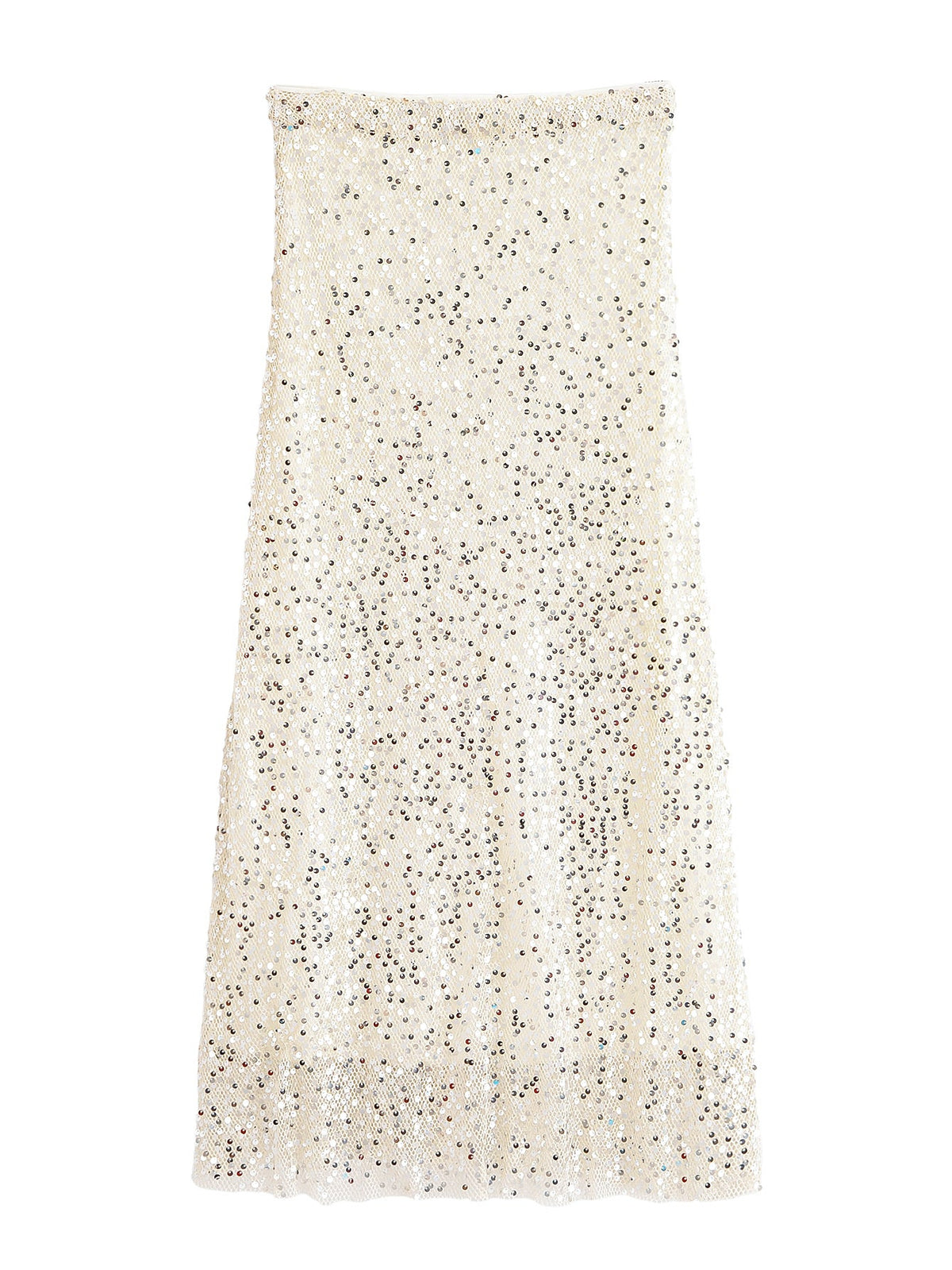 Women Clothing Autumn Socialite Heavy Industry Beads Decoration Midi Skirt