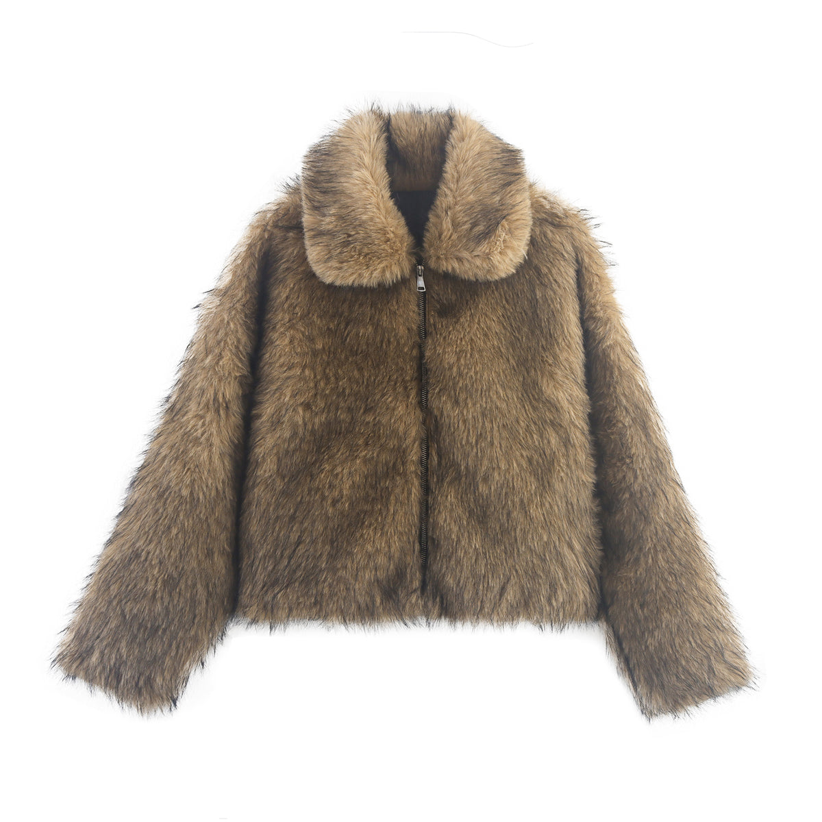 Women Clothing Autumn Winter Personality Street All Match Fur Jacket Coat Women Jacket
