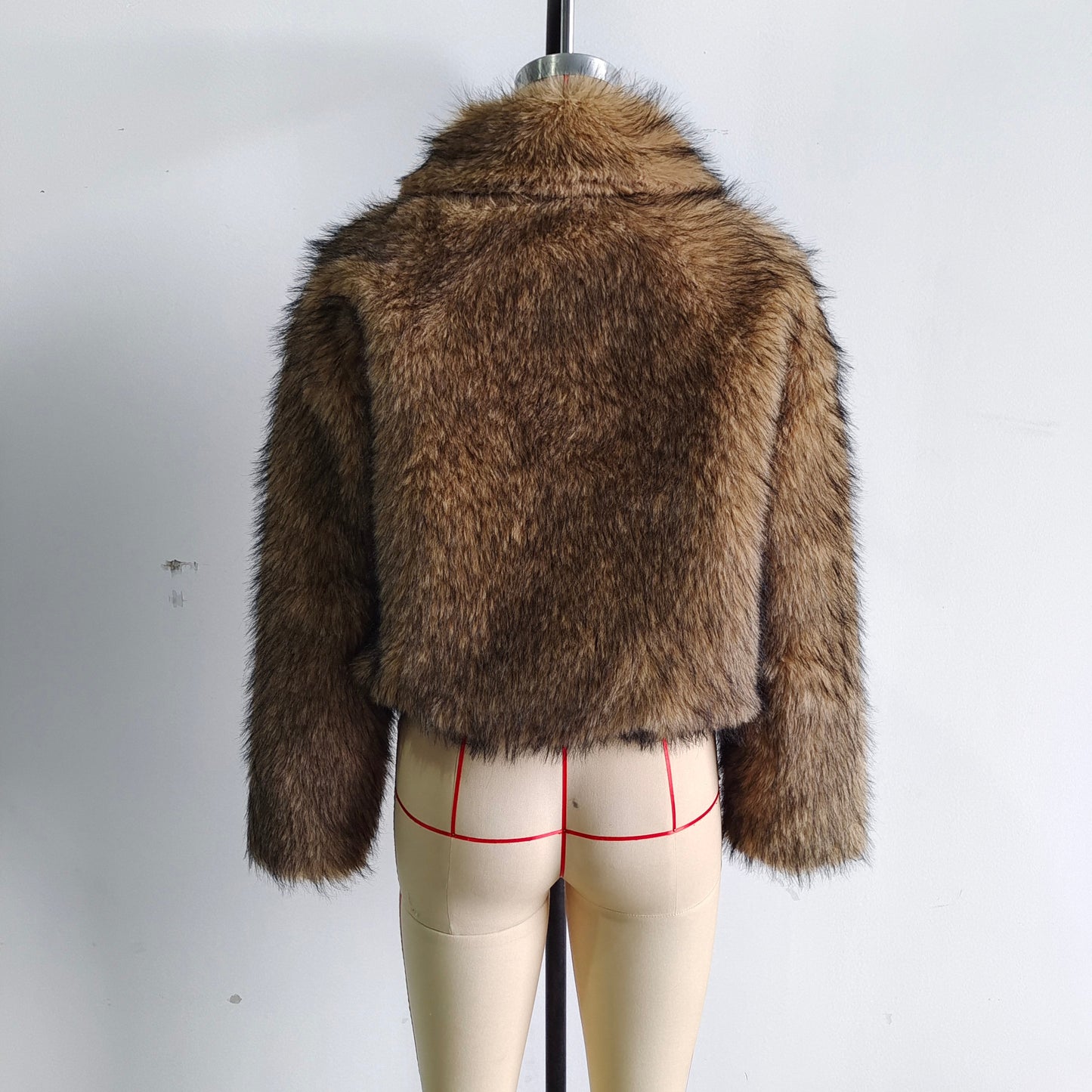 Women Clothing Autumn Winter Personality Street All Match Fur Jacket Coat Women Jacket