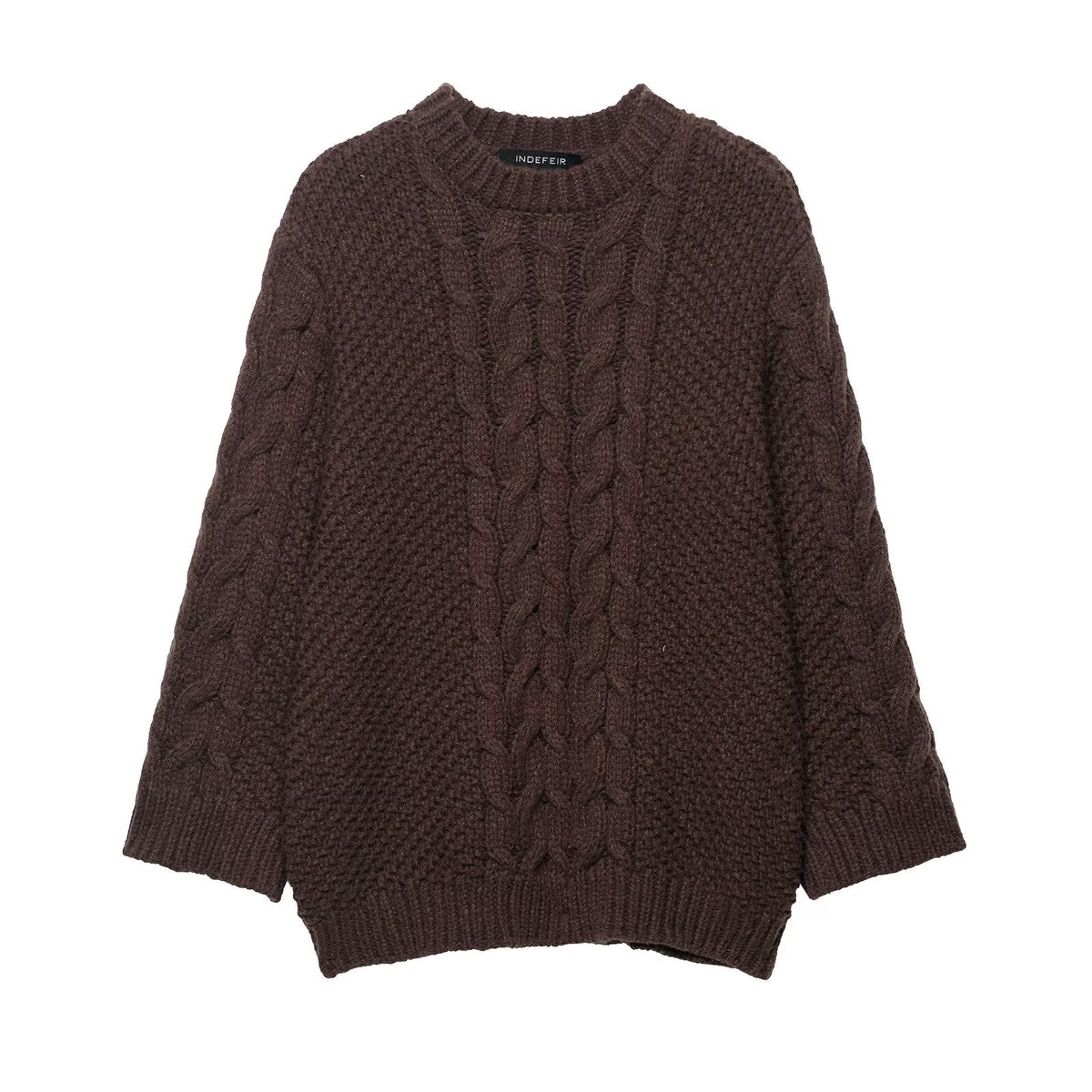 Women Clothing Street Twist Large Sleeves Sweater