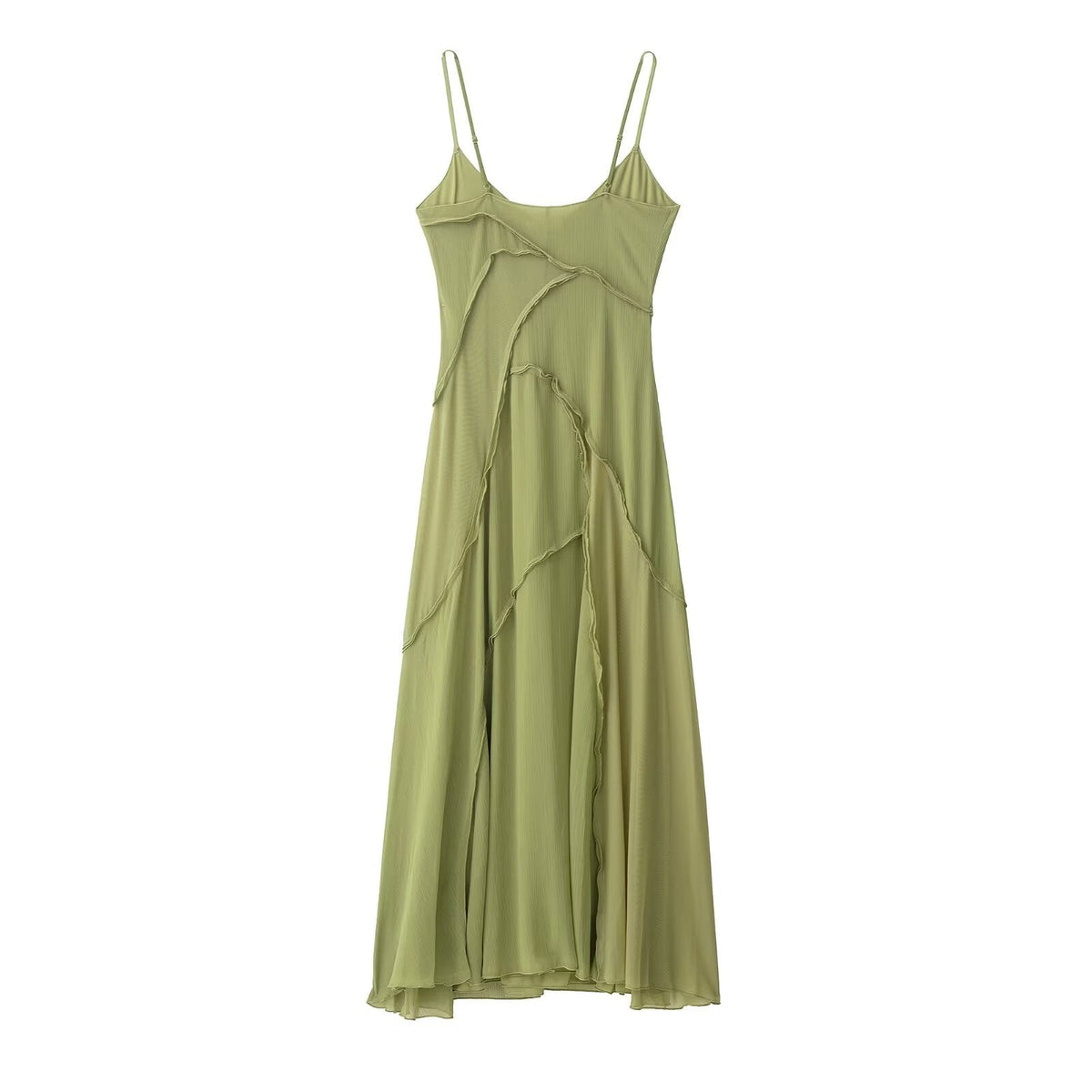 Women Clothing Draping Effect Stitching Dress