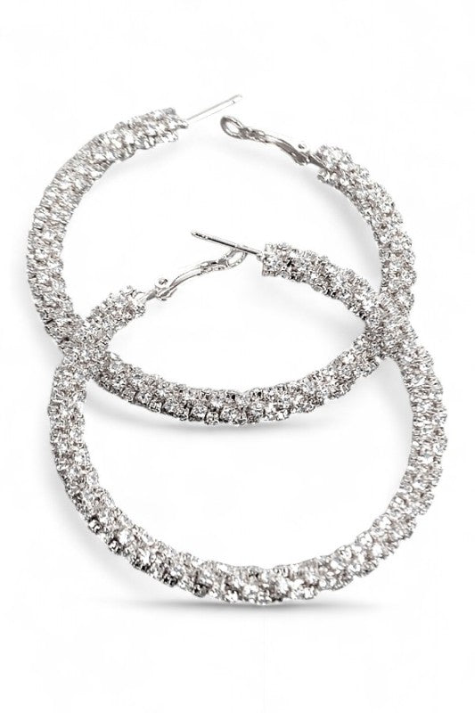 60MM Iconic Rhinestone Hoops