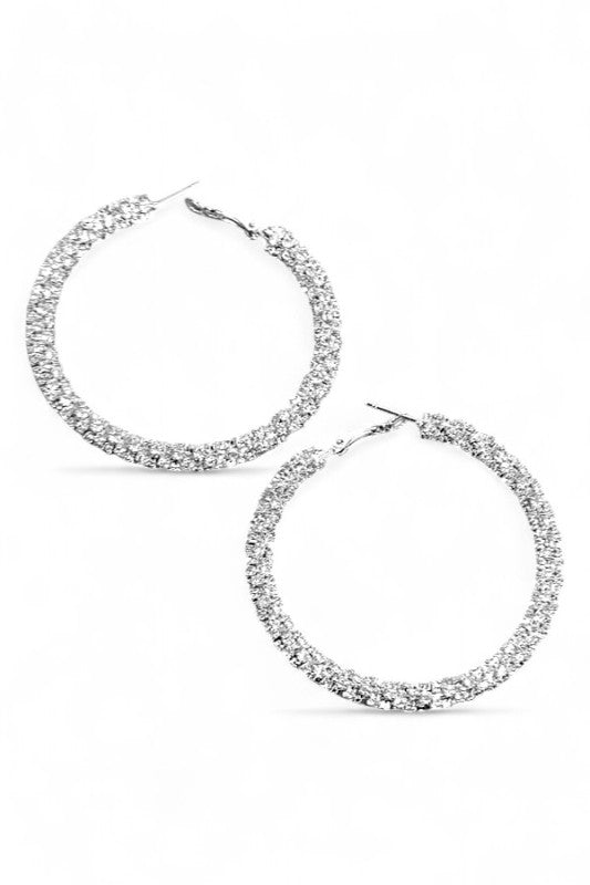 60MM Iconic Rhinestone Hoops