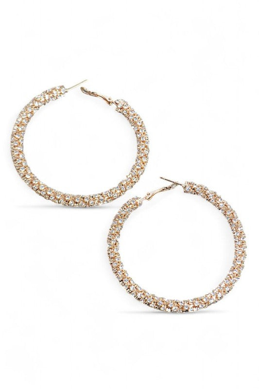 60MM Iconic Rhinestone Hoops